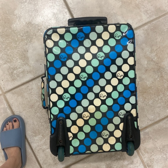🌼 Vintage Y2K Roxy Suitcase Roxy Luggage Roxy Carry-on Rare Roxy - Picture 5 of 17